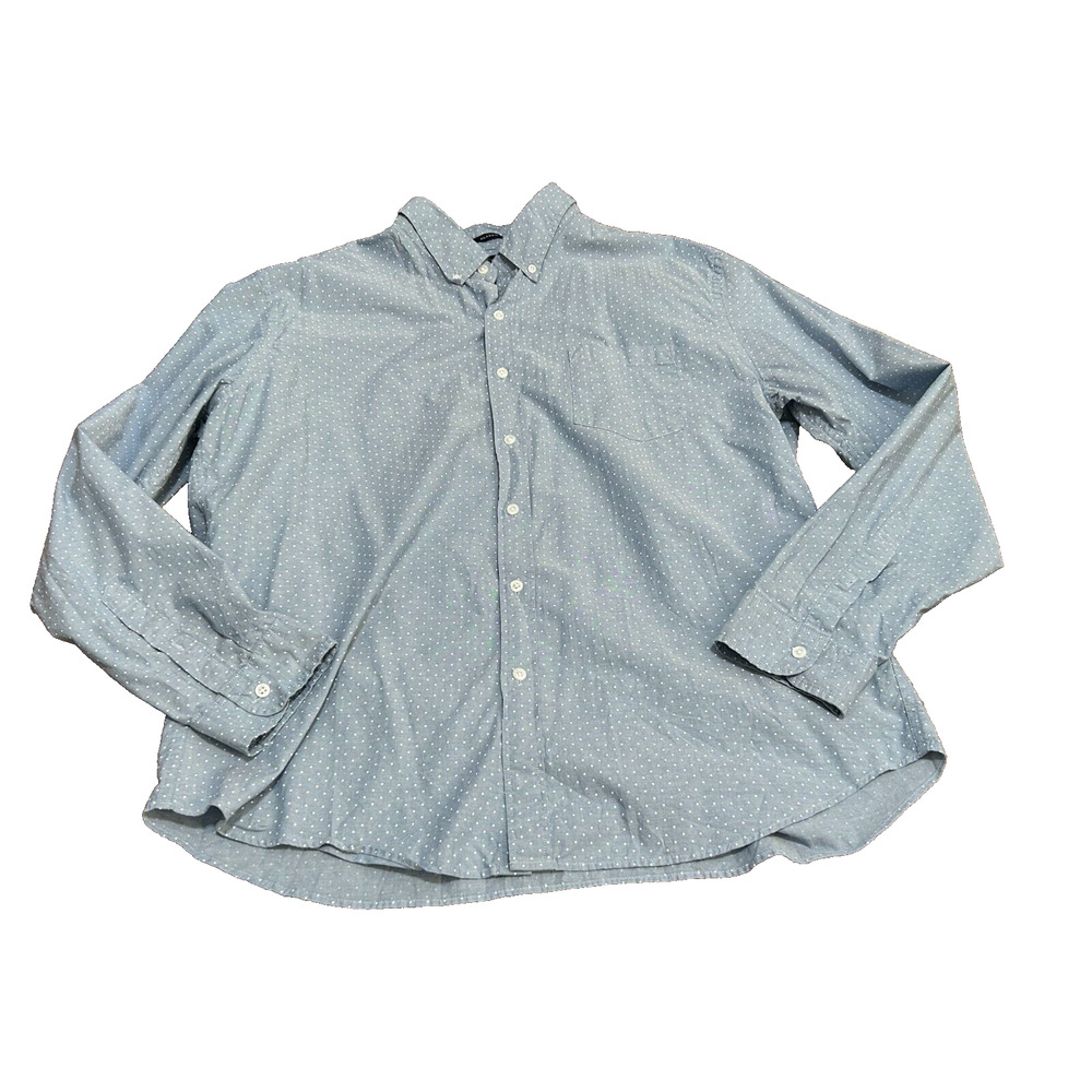 NWT J.Crew Men's Blue Classic Polka Dot Slim Fit Button-Down Shirts Size XXL